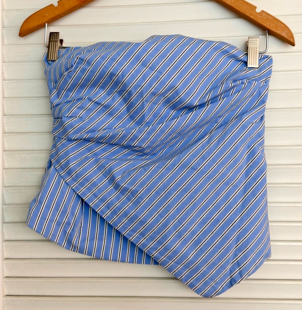 Mango Striped Strapless Taylor Top size S